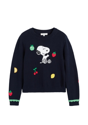 Chinti & Parker Snoopy fruity-details crewneck cotton sweater - Blue