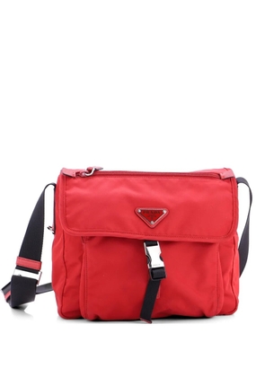 Prada Pre-Owned Buckle Messenger Bag Tessuto Small crossbody bag - Red