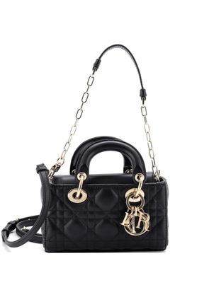 Christian Dior Pre-Owned Lady D-Joy Bag Cannage Quilt Lambskin Micro satchel - Black