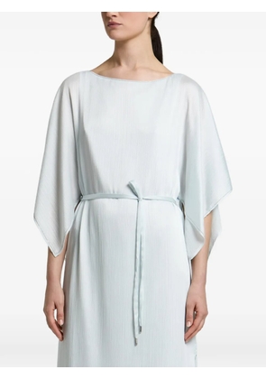 Peserico crinkled tie-waist midi dress - Blue