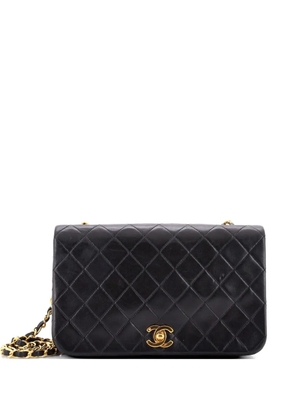 CHANEL Pre-Owned Full Flap Bag Quilted Lambskin Medium shoulder bag - Black