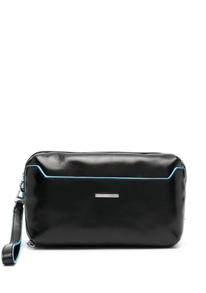 PIQUADRO leather zip-fastening clutch bag - Black