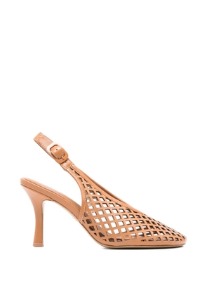 Lola Cruz Bruna cut-out slingback pumps - Brown