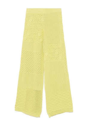 Akep lace-stitch knitted trousers - Green