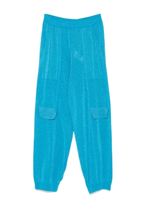 Akep lurex-detail track pants - Blue