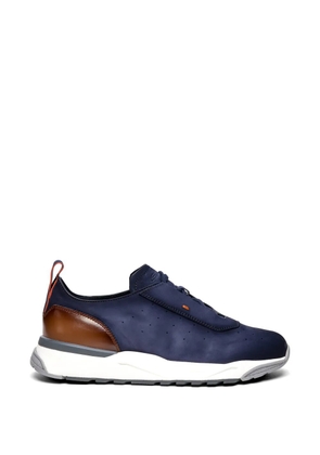 Santoni perforated-detail sneakers - Blue
