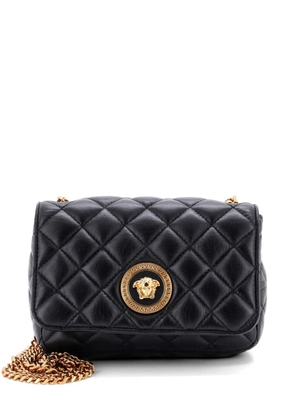 Versace Pre-Owned Medusa Icon Chain Flap Bag Quilted Leather Mini crossbody bag - Black