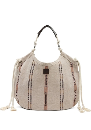 ISABEL MARANT Byron cotton tote bag - Neutrals