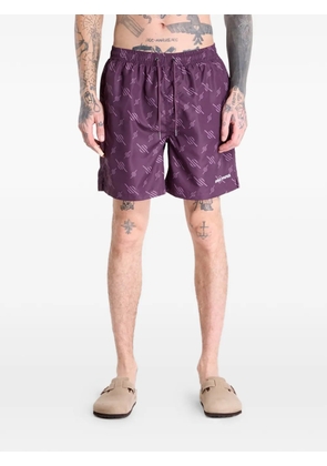 Daily Paper monogram-print swim shorts - Purple