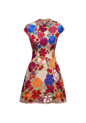 Gemy Maalouf floral short structured mini dress