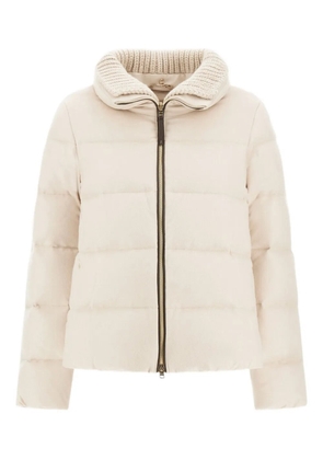 Herno striped quilting jacket - Neutrals