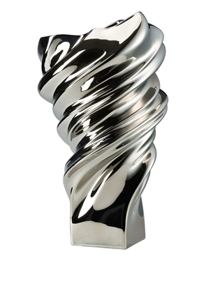 Rosenthal Squall metallic-effect porcelain vase - Silver