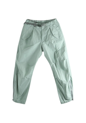 and Wander belted zip-cuff trousers - Green