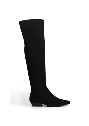 Julie Dee pointed-toe suede boots - Black