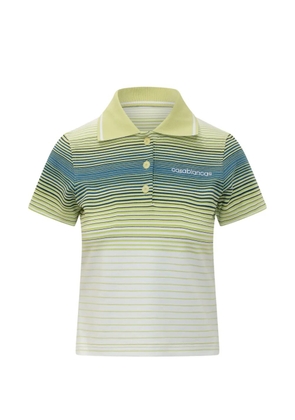 Casablanca striped short-sleeve polo shirt - Green