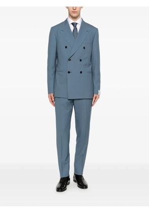 Caruso double-breasted tailored suit - Blue