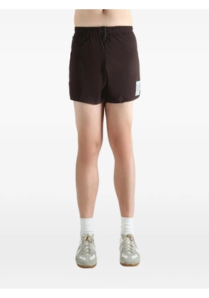 Satisfy perforated drawstring shorts - Brown