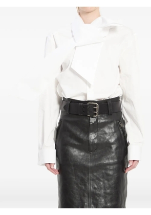 Saint Laurent lavallière-collar cotton shirt - White