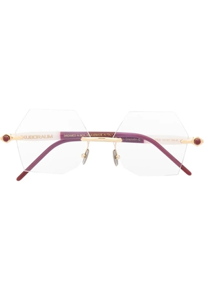 Kuboraum hexagon-frame glasses - Neutrals