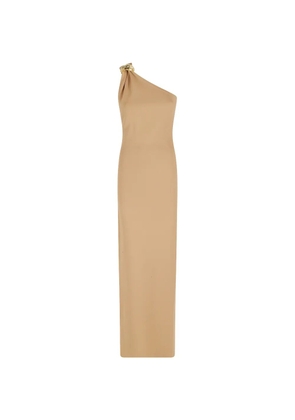 Elisabetta Franchi Milano one-shoulder hardware-detail dress - Neutrals