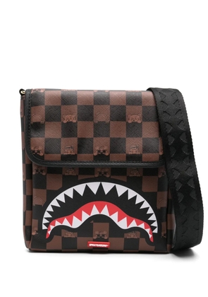 Sprayground Peeking Character-check messenger bag - Brown