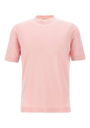 Filippo De Laurentiis ribbed-trim short-sleeve T-shirt - Pink