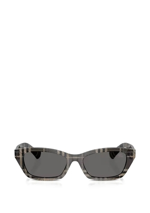 Burberry checked rectangle-frame sunglasses - Grey