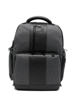 PIQUADRO zip-up leather backpack - Grey
