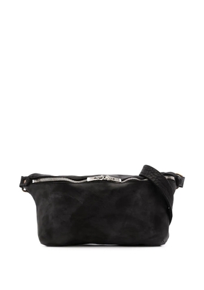 Guidi full-grain leather messenger bag - Black