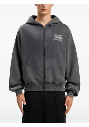 Palm Angels graphic zipped hoody - Grey