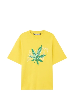 Palm Angels palm leaf graphic T-shirt - Yellow