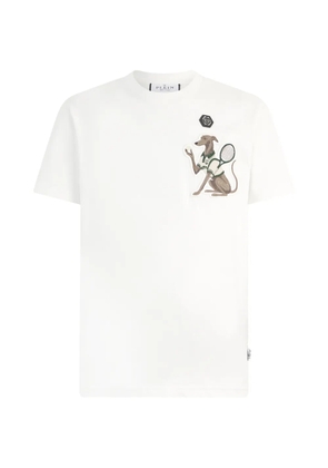 Philipp Plein embroidered-patch round-neck T-shirt - White