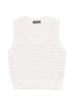 Lorena Antoniazzi open knit top - Neutrals
