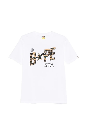 A BATHING APE® round-neck logo-print T-shirt - White