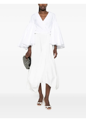 Jacquemus Le Cachs Coeur Paysan wrap-design cropped top - White