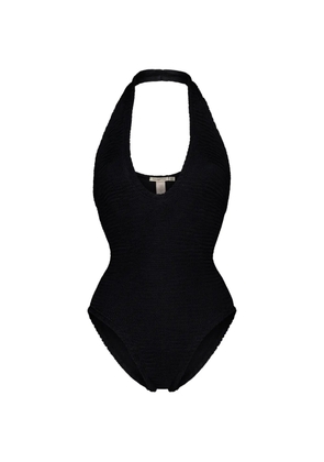PARAMIDONNA Julia halterneck textured swimsuit - Black