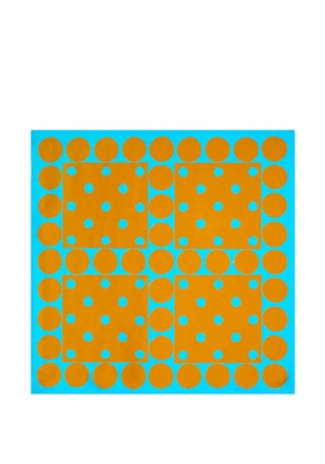 DRIES VAN NOTEN polka-dot square scarf - Blue