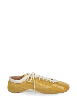 DRIES VAN NOTEN Leren leather sneakers - Yellow