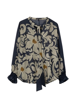 Luisa Cerano floral-print blouse - Blue