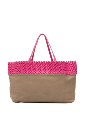 Bottega Veneta Pre-Owned 2012-2025 Intrecciato Trimmed Bicolor Nappa tote bag - Brown