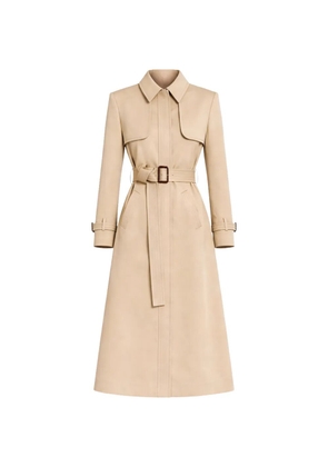 Elie Saab belted pleated coat - Neutrals