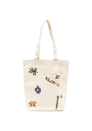 ALEMAIS printed tote bag - Neutrals