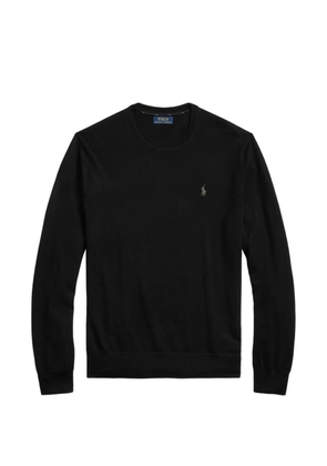 Polo Ralph Lauren embroidered crew-neck sweater - Black