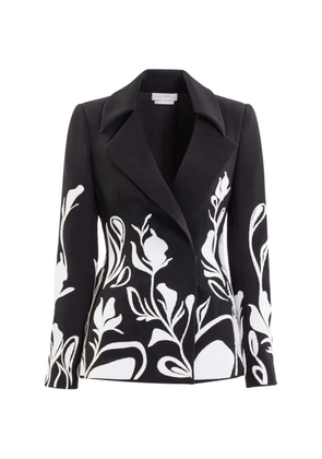 Saiid Kobeisy laser cut tailored suit - Black