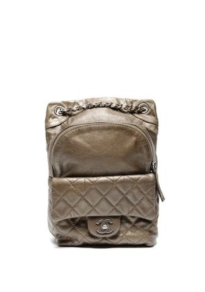 CHANEL Pre-Owned 2015 quilted leather backpack - Green