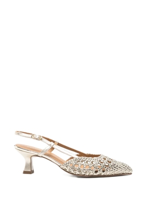 Pedro Miralles cutout mules - Gold