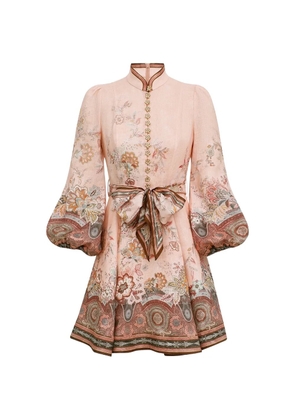 ZIMMERMANN floral-print puff-sleeve dress - Pink