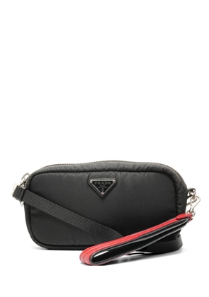 Prada Pre-Owned 2010-2020s logo-plaque shoulder bag - Black