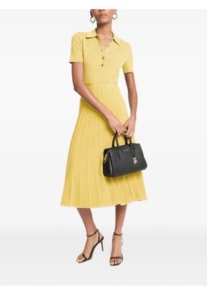 Michael Kors fit flare polo midi dress - Black
