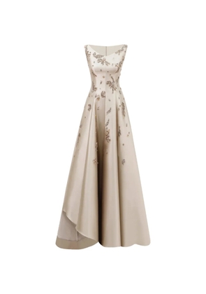 Gemy Maalouf beaded asymmetrical dress - Neutrals
